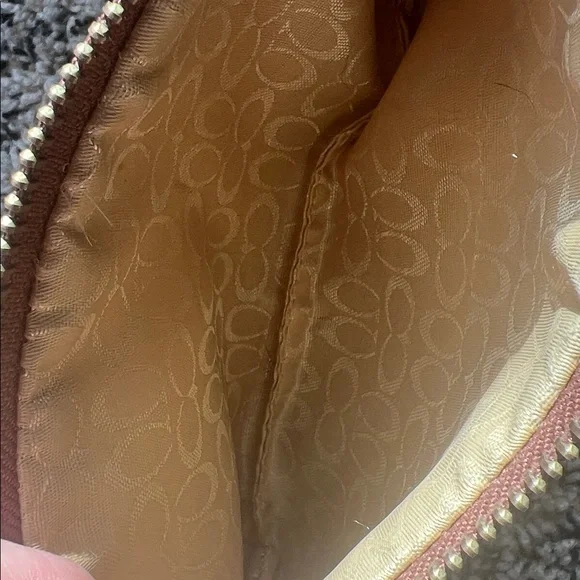 Coach Signature Brown Wristlet - Picture 3 of 4